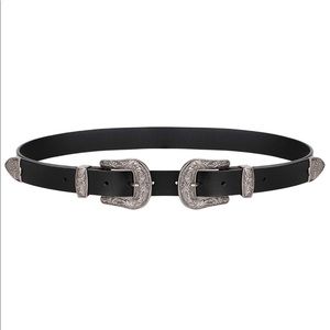 Vintage Western Double Buckle Belt